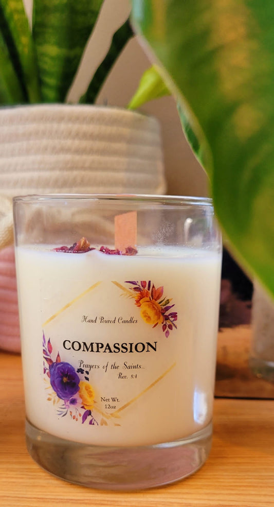 "COMPASSION" Scented Prayer Candle